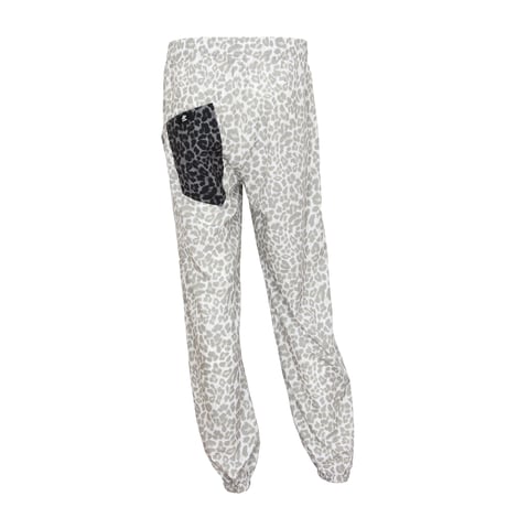 （Marble）L2609-606　レオパード柄 ロングパンツ　L/GRAY　LADIESM ・L