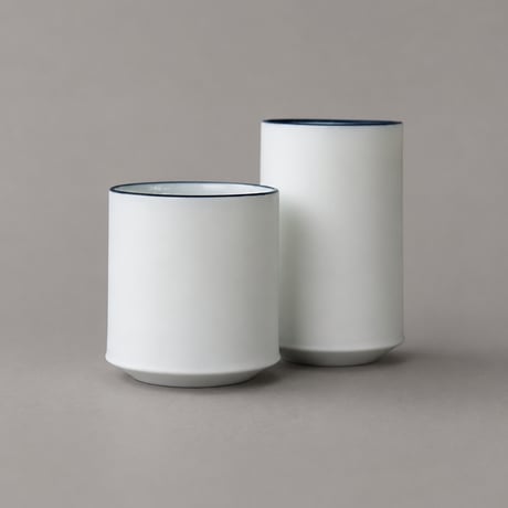 K8-5 White Line tall cup 200 窯変呉須