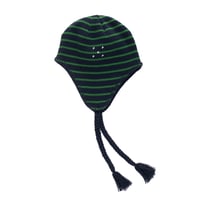 POP TRADING COMPANY REVERSIBLE EAFLAP BEANIE NAVY / JUNIPER
