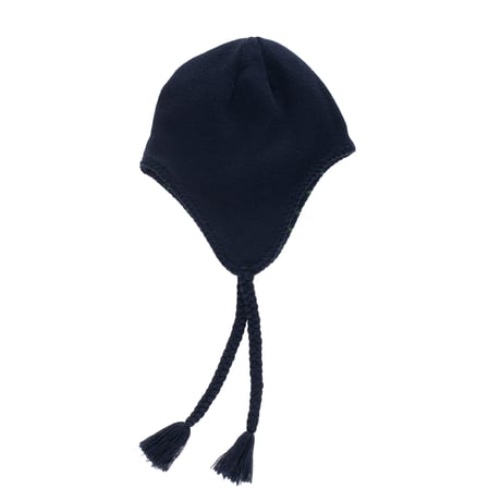 POP TRADING COMPANY REVERSIBLE EAFLAP BEANIE NAVY / JUNIPER