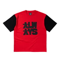 ALWAYS HUMAN TEE RED / BLACK