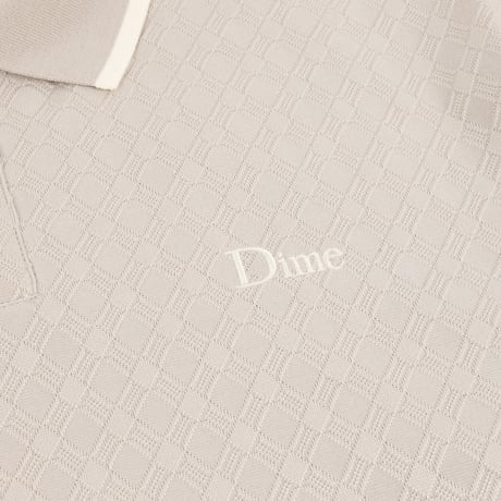 DIME JACQUARD LS POLO BEIGE