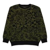 GX1000 JACQUARD KNIT SWEATER LACED GREEN