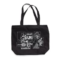 STUNT APPLIEQUE PATCHWORK TOTE BAG