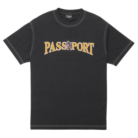 PASSPORT OFFICIAL CONTRAST TEE WASHED BLACK