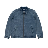 POP TRADING COMPANY DENIM FULL ZIP JACKET STONE WASHED