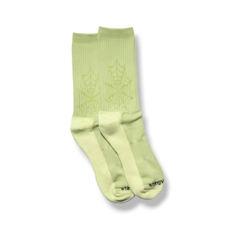STINGWATER GROE TEC SPIDERWEB SOCKS LIME / SALT