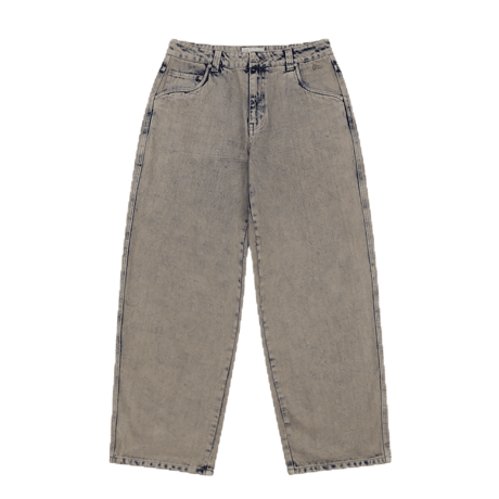DIME BAGGY DENIM PANTS OVERDYED TAUPE
