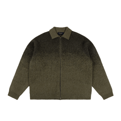 DIME MOHAIR DOUBLE ZIP KNIT FOREST