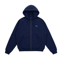 DIME CLASSIC LOGO ZIP HOODIE NAVY