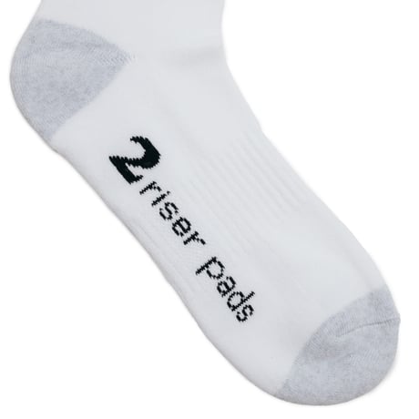 2 RISER PADS 2 SOCKS WHITE