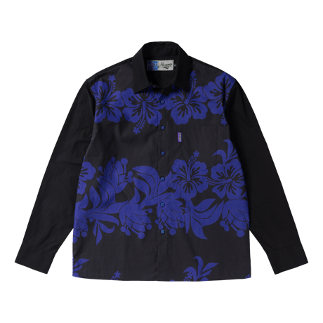 ALWAYS LANDON LONGSLEEVE SHIRT BLACK/BLUE