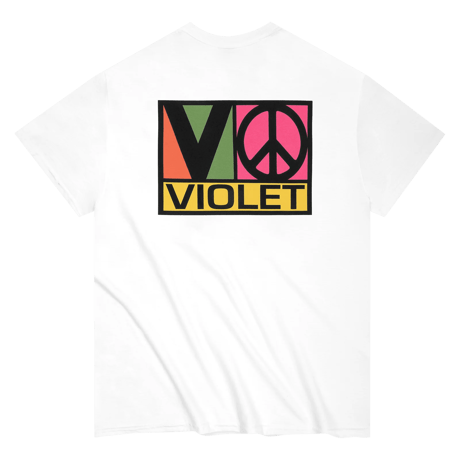 VIOLET BLOCK TEAM TEE WHITE
