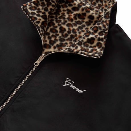 GRAND COLLECTION REVERSIBLE FLEECE LEOPARD JACKET LEOPARD/BLACK