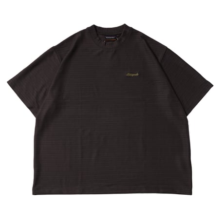 LIDAIRPEAKS STRIPED EMBOSS TEE CHARCOAL