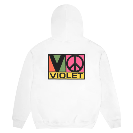 VIOLET BLOCK TEAM HOODIE WHITE
