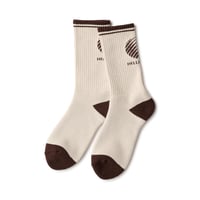 HELLRAZOR LOGO SOX IVORY/BROWN