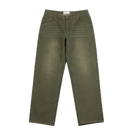 DIME RELAXED DENIM PANTS SANDBLASTED FOREST