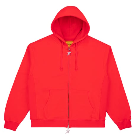 CARPET COMPANY C-STAR DOUBLE ZIP HOODIE RED