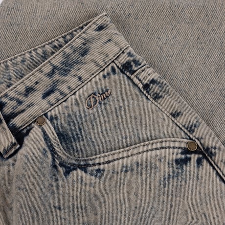DIME BAGGY DENIM PANTS OVERDYED TAUPE
