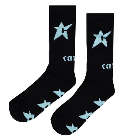 CARPET COMPANY C-STAR GLOW IN THE DARK SOCK BLACK