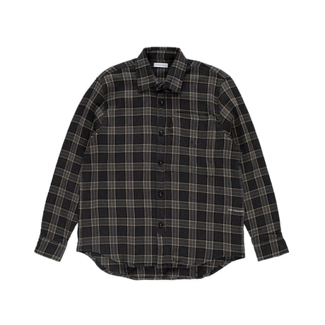 POP TRADING COMPANY CHECKED SHIRT GREY