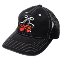 PASSPORT CHERRIES LEAGUES TRUCKER WASHED BLACK
