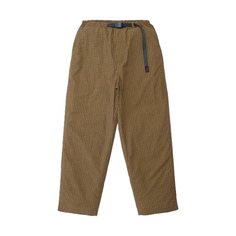 GRAMICCI MINI CHECK NYLON PANTS BROWN CHECK