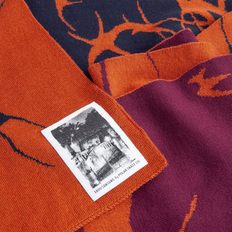 POLAR EBOU SALIM SCARF TRIBAL BURNT ORANGE