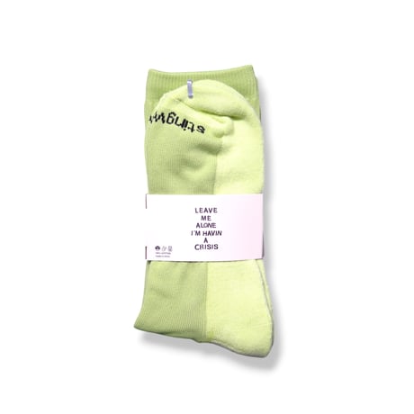 STINGWATER GROE TEC SPIDERWEB SOCKS LIME / SALT