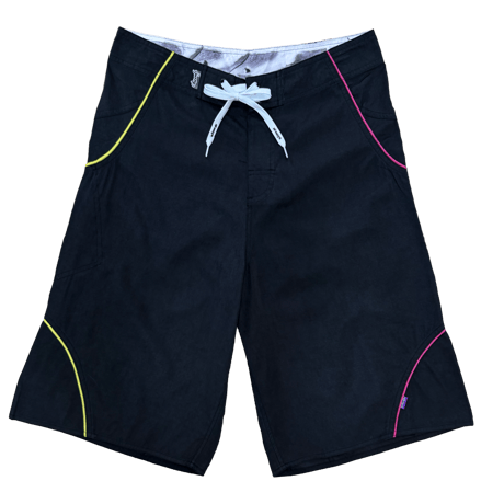 ALWAYS A.I WRAPPED BOARDSHORTS BLACK/YELLOW/FUCHSIA