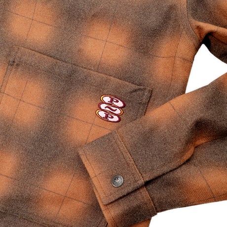 PASSPORT WORKERS PLAID JACKET BURNT ORANGE