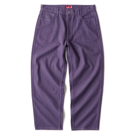 HELLRAZOR BAGGIE COLOR DENIM PANTS DEEP PURPLE