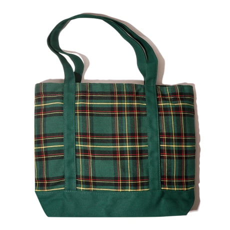 SKATEBOARD CAFE TARTAN TOTE GREEN