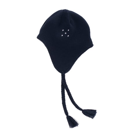 POP TRADING COMPANY REVERSIBLE EAFLAP BEANIE NAVY / JUNIPER