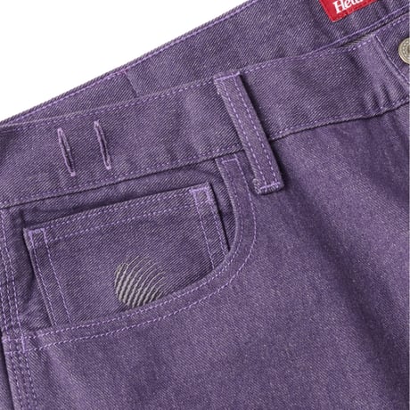 HELLRAZOR BAGGIE COLOR DENIM PANTS DEEP PURPLE