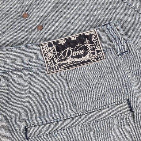 DIME PLEATED BAGGY DENIM SHORTS REVERSED INDIGO