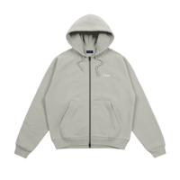 DIME CLASSIC SMALL LOGO ZIP HOODIE IRON