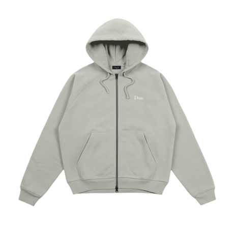 DIME CLASSIC SMALL LOGO ZIP HOODIE IRON