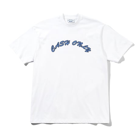 CASH ONLY GRID LOGO TEE WHITE