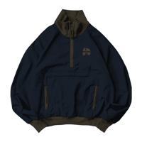 MAGENTA SHAOLIN HALF ZIP JACKET CHARCOAL BLUE