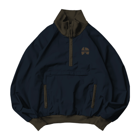 MAGENTA SHAOLIN HALF ZIP JACKET CHARCOAL BLUE