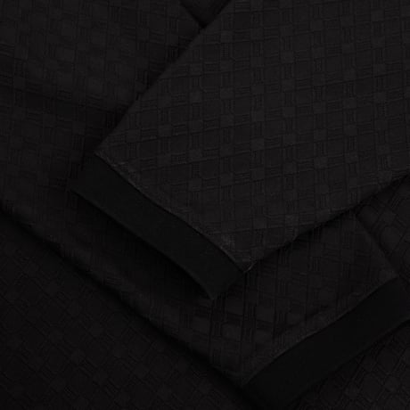 DIME JACQUARD LS POLO BLACK
