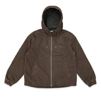 DANCER HOODED WORK JACKET BROWN ENZYME WASH