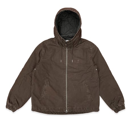 DANCER HOODED WORK JACKET BROWN ENZYME WASH