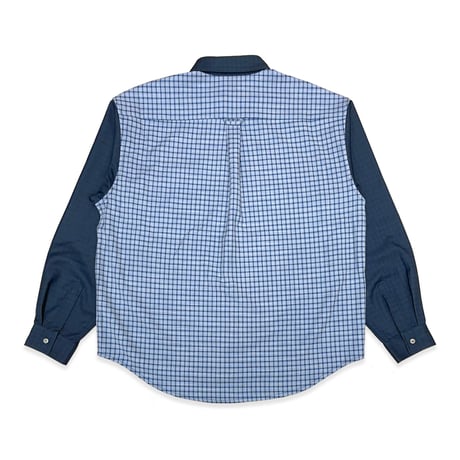 DANCER SPLIT CHECKED SHIRT NAVY