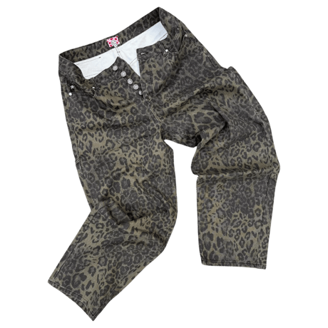 STARTEAM OLIVE LEOPARD STAR JEANS