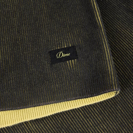 DIME PRINTED RIB SWEATER BLACK / YELLOW
