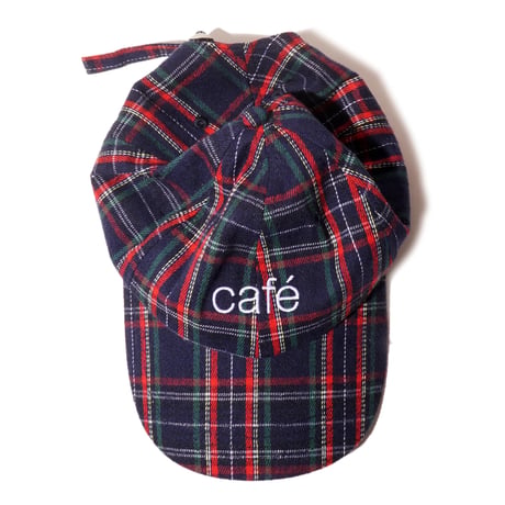 SKATEBOARD CAFE TARTAN 6 PANEL NAVY