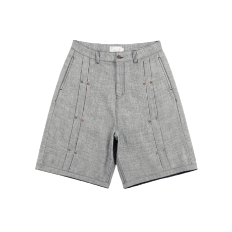 DIME PLEATED BAGGY DENIM SHORTS REVERSED INDIGO